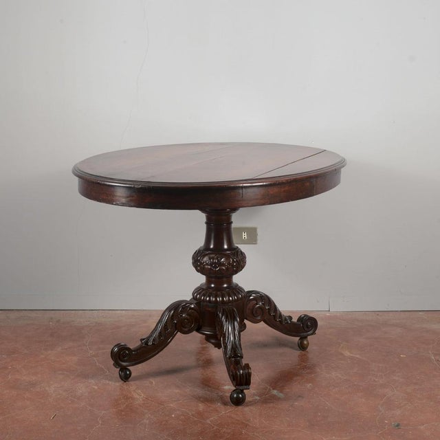 Antique Oval Table in Walnut For Sale - Image 3 of 9