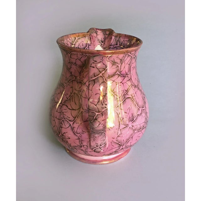 Late 19th Century Late 19th Century Staffordshire Pink Lustre Jug For Sale - Image 5 of 8