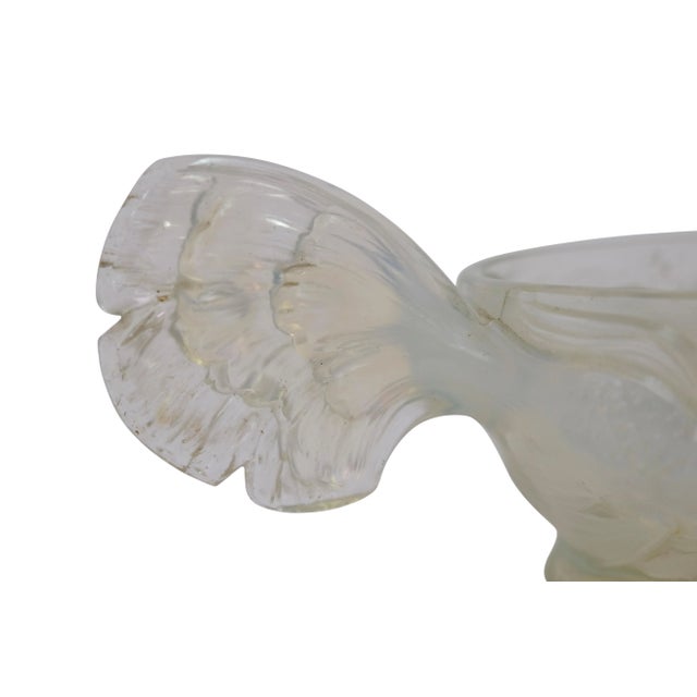 Art Déco French Opaline Glass Fish Bowl by Vey, 1930s For Sale - Image 4 of 8
