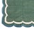 Handmade Cotton Flat Weave Area Rug, Forest Green, Cream and Teal Blue Scalloped Dhurrie - 8'x10' For Sale - Image 11 of 14