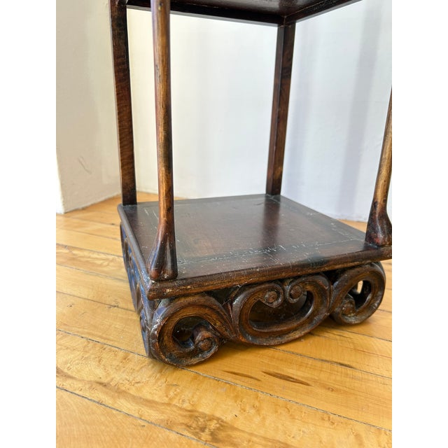 Mid 20th Century Pagoda-Style Etagere For Sale - Image 5 of 8