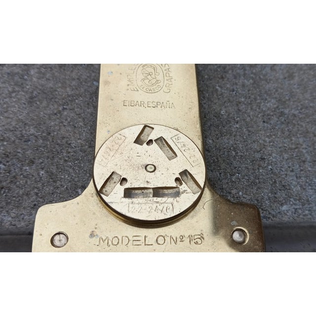 1960s El Casco Model No. 15 Stapler 23k Gold Plated Hand Polished For Sale - Image 10 of 15