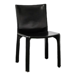 Mid-Century Cab 413 Leather Dining/Desk Chair by Mario Bellini for Cassina