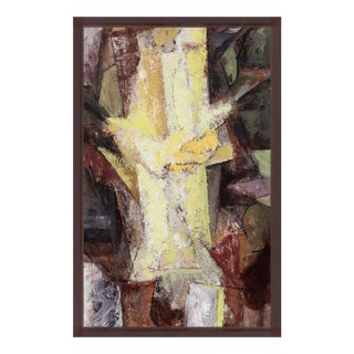 Allan Schmidt, Yellow Shapes, 1960s, Oil on Canvas For Sale