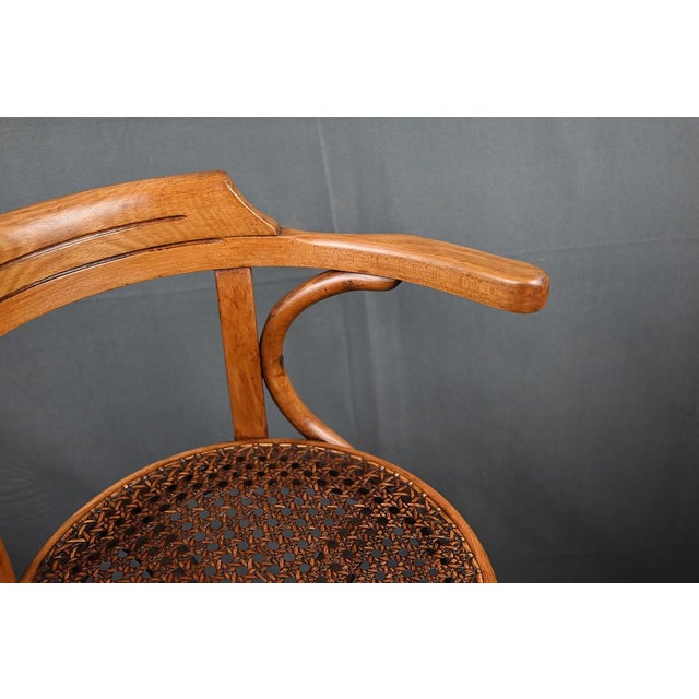 Wood Children's Swivel Chair in Stained Beechwood For Sale - Image 7 of 15