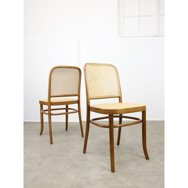 No. 811 Bentwood Chairs attributed to Michael Thonet, Set of 2, in Very Good conditions. Designed before 1890 This piece...