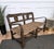 1960s Vintage Italian Burl Wood and Cord Woven Rope Lounge Bench, 1960s For Sale - Image 5 of 10