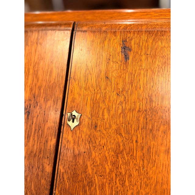 Antique Victorian Oak Stationery Desk With Perpetual Calendar & Letter Organizer For Sale - Image 14 of 18