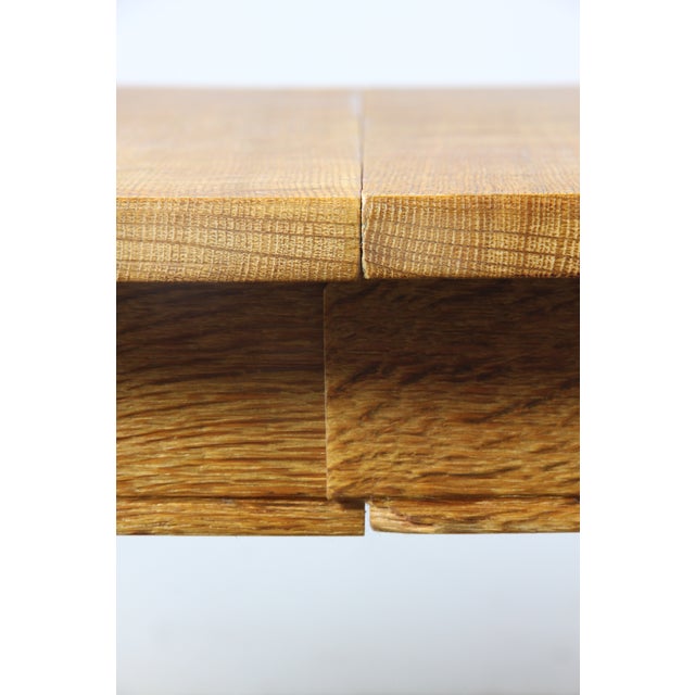 Wood Vintage Danish Oval Oak Dining Room Table in the style of H. Kjærnulf, 1960s For Sale - Image 7 of 12