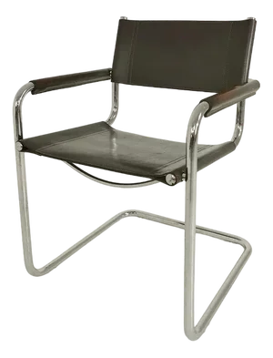 Bauhaus Grey Desk Chair by Mart Stam & Marcel Breuer for Fasem, 1980s