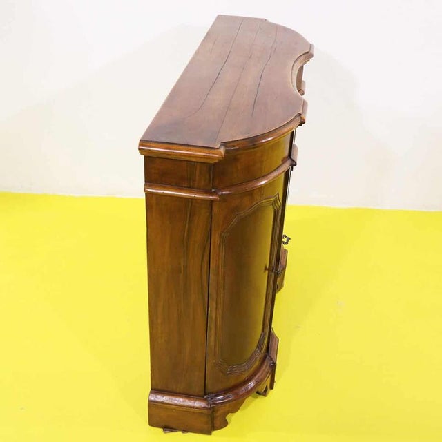 Wood Credenza with 3 Shaped Doors For Sale - Image 16 of 18