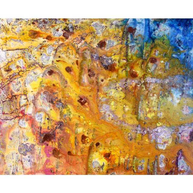 "Magnetic Personality" Abstract Galactic Composition in Acrylic on Canvas Textured abstract composition by California...