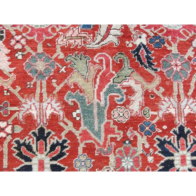 Antique Dragon Heriz Serapi Rug For Sale In Chicago - Image 6 of 10