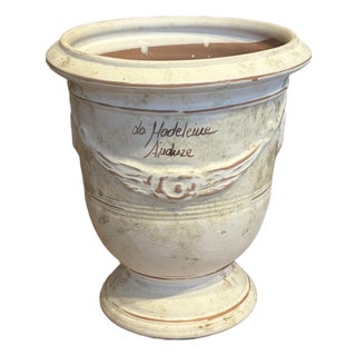 French Anduze Planter Antique Patina 15” X 17”. By La Madeleine For Sale
