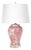 Faye Chinoiserie Floral Ceramic Table Lamp, Red For Sale