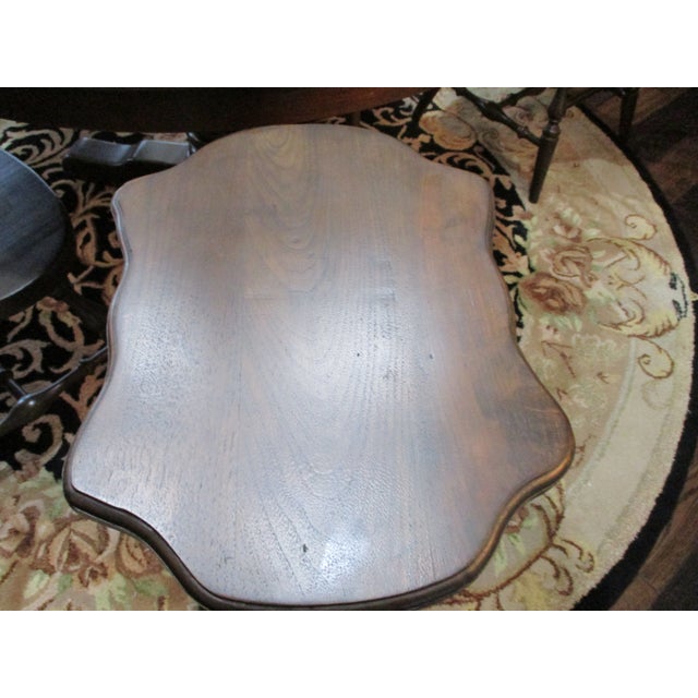 Mint Antique Hand Carved Wood Victorian Lamp / Clock Table Walnut Refinished Mint For Sale - Image 8 of 16