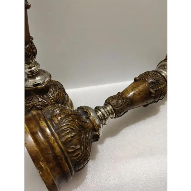 Maitland - Smith Late 20th Century Ornate Maitland-Smith Hand-Carved Candle Holders ~ Set of 3 For Sale - Image 4 of 9