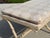 Vintage Drexel Heritage X-Form Faux Bamboo Bench featuring an elaborate sculptural metal frame with crossed X-form...