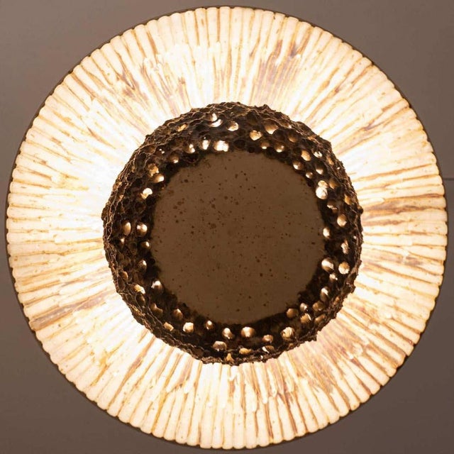Round Ceramic Wall Light in the style of Axella, Denmark, 1970s For Sale - Image 4 of 16