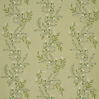 SAMPLE - Schumacher X Laura Gonzalez Vagary Vines Wallpaper In Honeydew For Sale