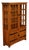 Stickley Mission Collection Oak China Cabinet With Strap Hardware For Sale
