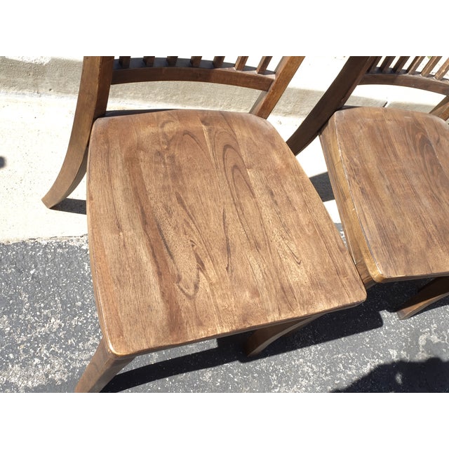 Set of Six Vintage Bassett Furniture Dining Room Chairs Mission Style For Sale - Image 18 of 18