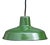 Vintage French Industrial Green Enamel Pendant Light For Sale