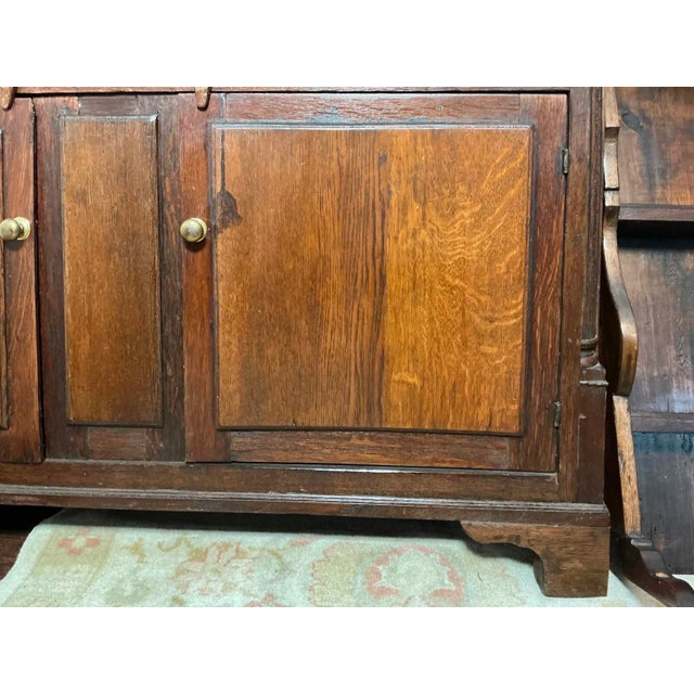 Antique English Oak Welsh Dresser Cupboard Storage Cabinet For Sale - Image 10 of 18