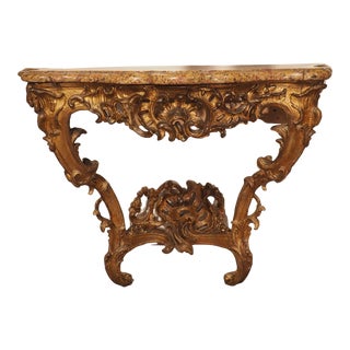 Louis XV Giltwood and Breche D’Alep Marble Console Table From France, Circa 1750 For Sale
