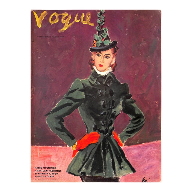 Vogue-Paris Openings-American Fashions September 1939 For Sale