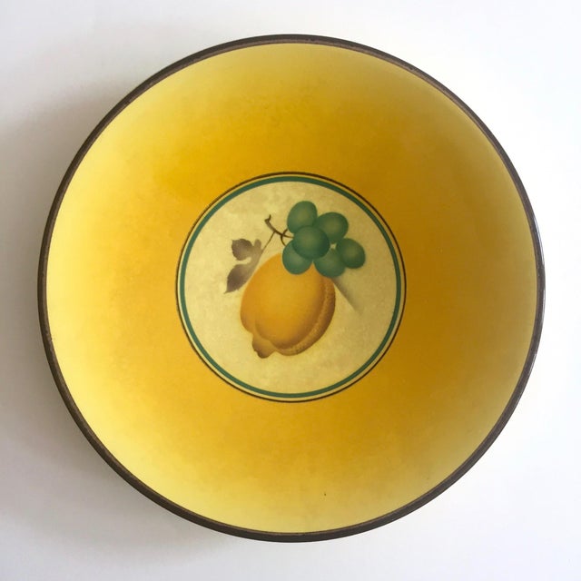 Royal Copenhagen Vintage Mid Century 1950 S Yellow Fruit Bellona Faience Porcelain Dessert Plates Set Of 5 Chairish