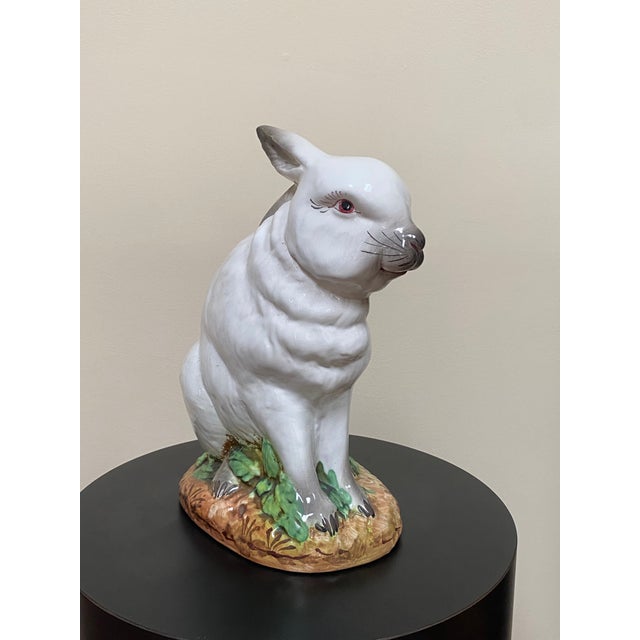 Contemporary Italian Ceramic Rabbit Figurine Sculpture For Sale In New York - Image 6 of 18
