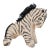 Mid-Century Stuffed Zebra Folk Art Toy For Sale