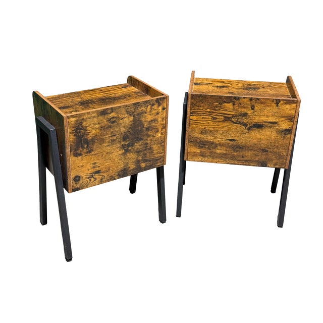 Wood Pair of Modern West Elm Night Stands For Sale - Image 7 of 8