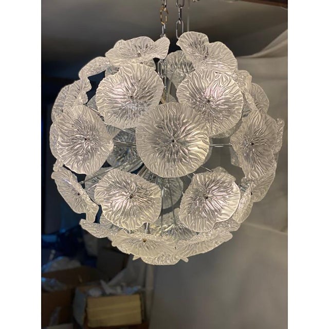 Italian Floral Murano Glass Sputnik Chandelier by Simoeng For Sale - Image 7 of 12