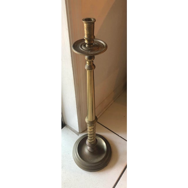 Vintage Maitland Smith Brass Candle eSticks - a Pair For Sale - Image 9 of 13