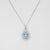 3.5Ct Aquamarine Pendant With Earth Mined Diamond: Solid 14k Gold, Oval 11x9mm For Sale - Image 4 of 8