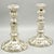Rococo Mid Century Plate Silver Candlesticks Adjustable Height 10 Inches, a Pair For Sale - Image 3 of 7