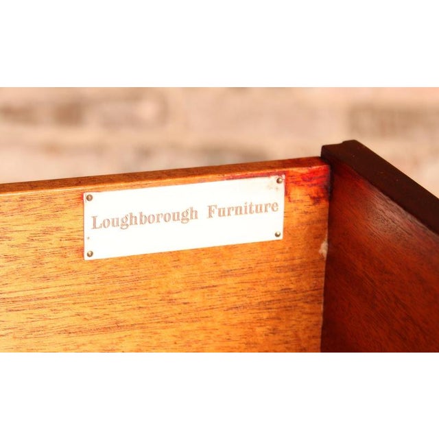 Mid-Century Modern Mahogany Chest of Drawers with Brass Handles by Loughborough Furniture for Heals, 1960s For Sale - Image 9 of 10