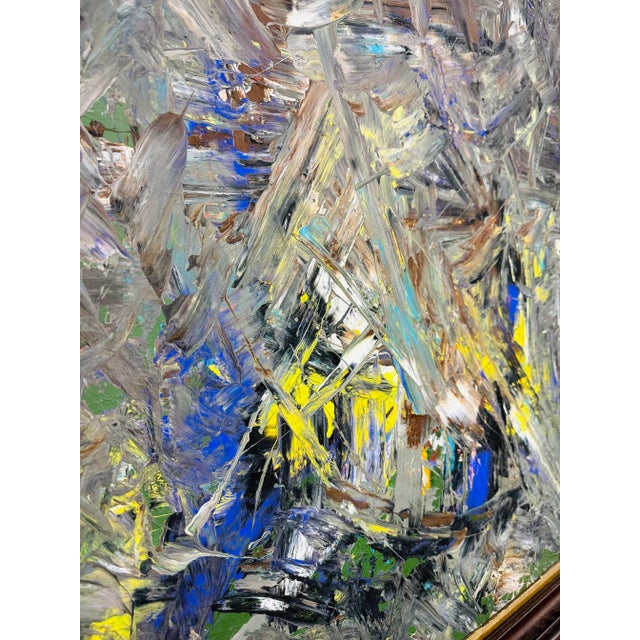 Modern Expressionist Abstract Painting Signed Mullin For Sale - Image 4 of 6