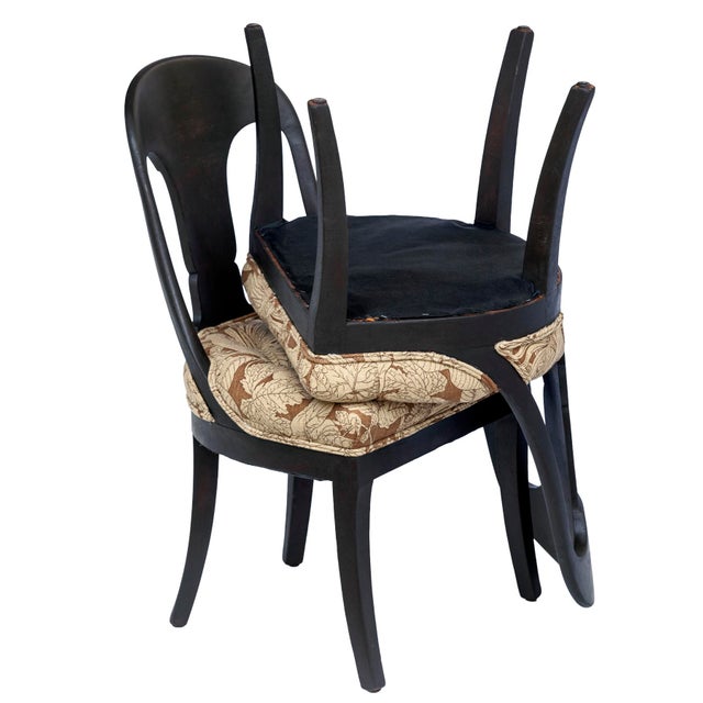 Wood Antique Biedermeier Wood Chairs, Pair For Sale - Image 7 of 8