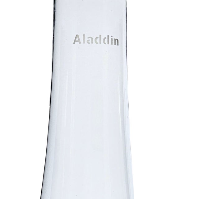 Late 20th Century Aladdin Model 23 Glass & Brass Oil Lamps – Pair With Original Chimneys For Sale - Image 5 of 13