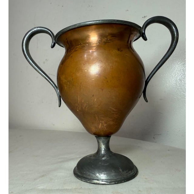 Metal Antique 19th Century Hand Engraved Bronze Pewter Shot Put Award Trophy Urn Prize For Sale - Image 7 of 10