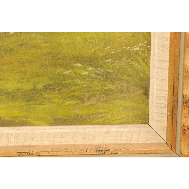 Swedish Painting of a Hawk W/Rabbit, 1950's For Sale - Image 9 of 12