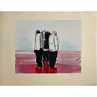 Michael Druks, Modernist British Israeli Lithograph Expressionist Figures For Sale