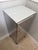 Contemporary Waterworks Metal Cabinet on Casters With Glass Top For Sale - Image 3 of 7