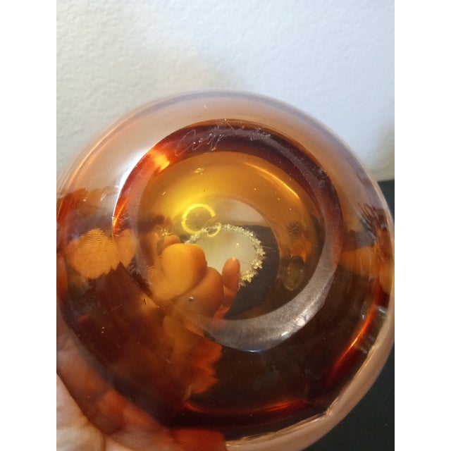 STUNNING MCM Signed Coquille Flygsfors Sweden By Paul Kedelv Sommerso Bowl. Weighs approx 5 lbs The product is a stunning...