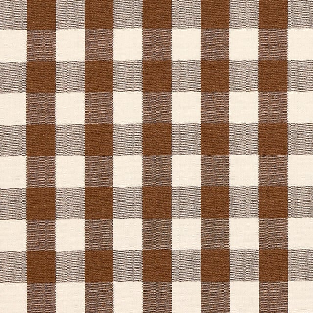 Schumacher Sample - Schumacher Dutton Buffalo Check Fabric in Coffee For Sale - Image 4 of 4