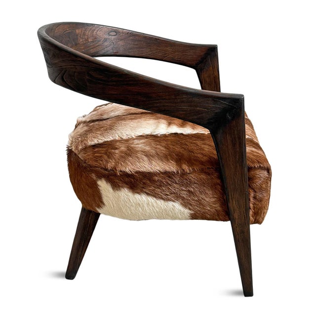 Deco Rustic Horseshoe Arm Chair For Sale - Image 4 of 9
