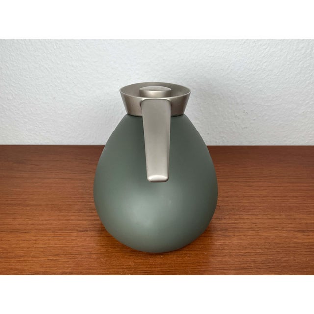 Metal Danish Design Green Model Quack Thermos Coffee or Tea Pot by Maria Berntsen for Georg Jensen For Sale - Image 7 of 18